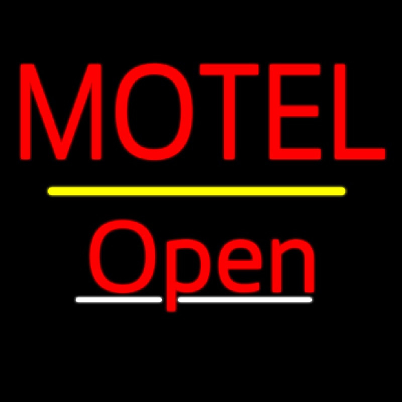 Motel Open Yellow Line Neonreclame