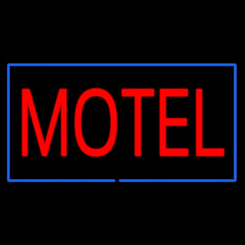 Motel With Blue Border Neonreclame