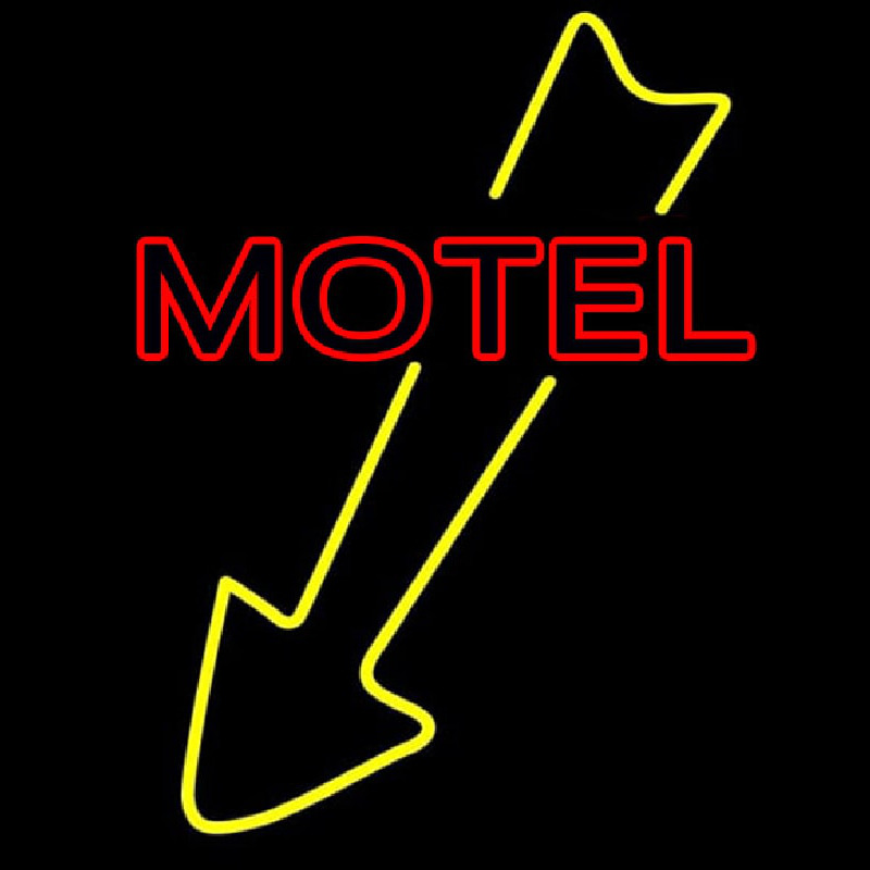 Motel With Down Arrow Neonreclame