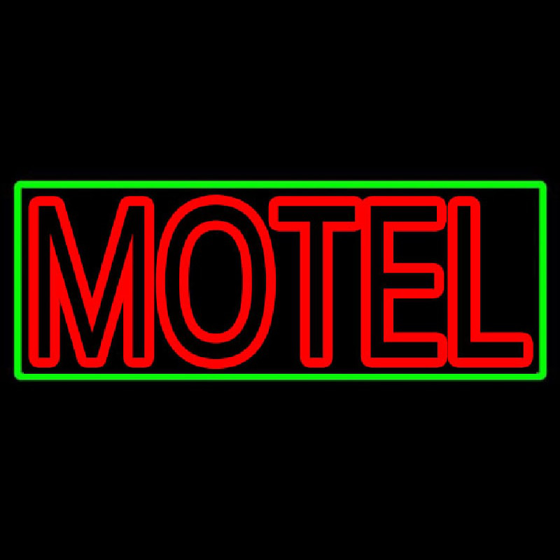 Motel With Green Border Neonreclame