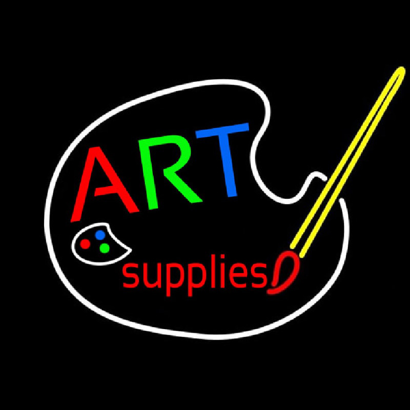 Multi Color Art Supplies With Brush 1 Neonreclame