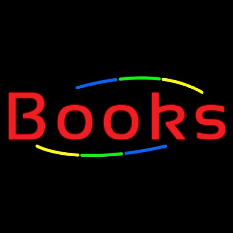 Multi Colored Books Neonreclame