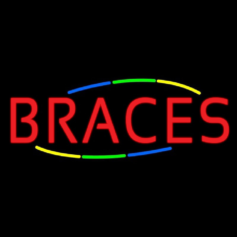 Multi Colored Deco Style Braces Neonreclame