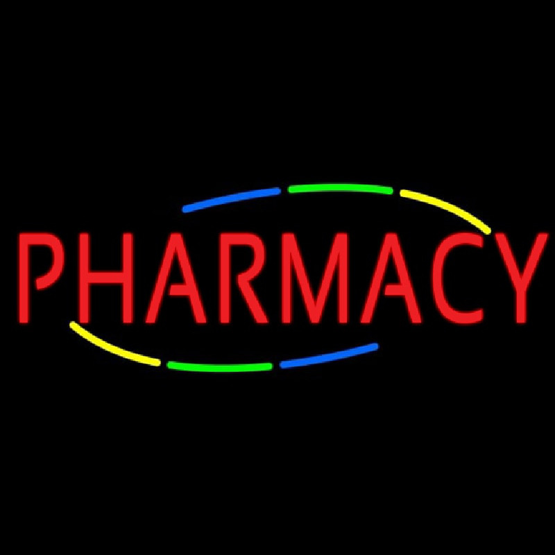 Multi Colored Deco Style Pharmacy Neonreclame