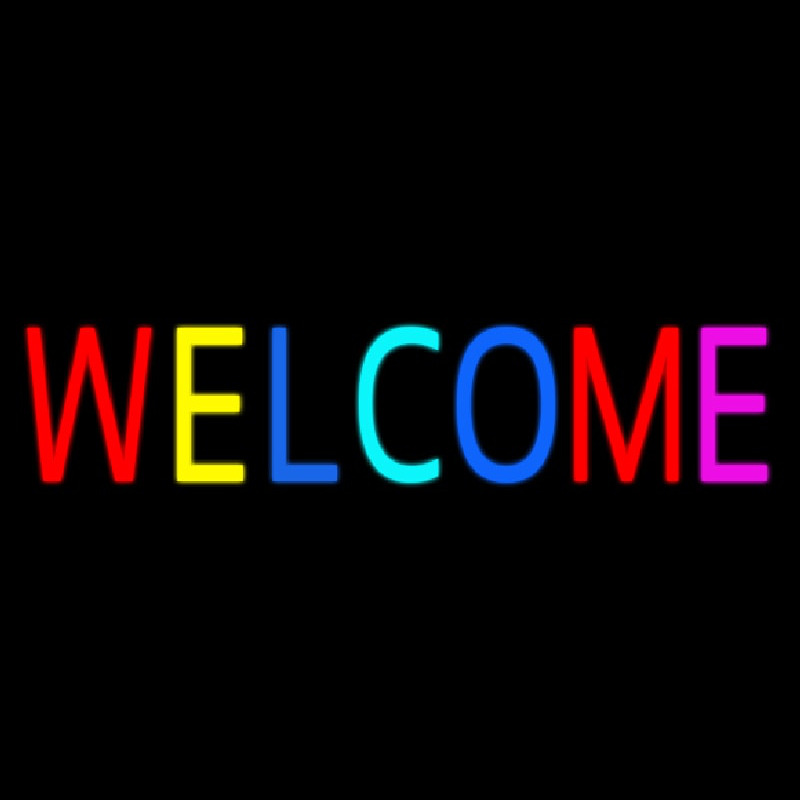 Multi Colored Welcome Bar Neonreclame