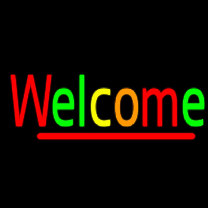 Multi Colored Welcome Neonreclame