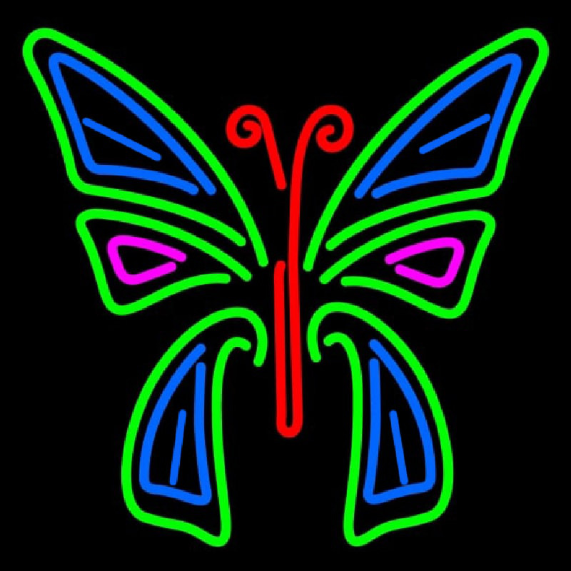 Multicolor Butterfly Neonreclame