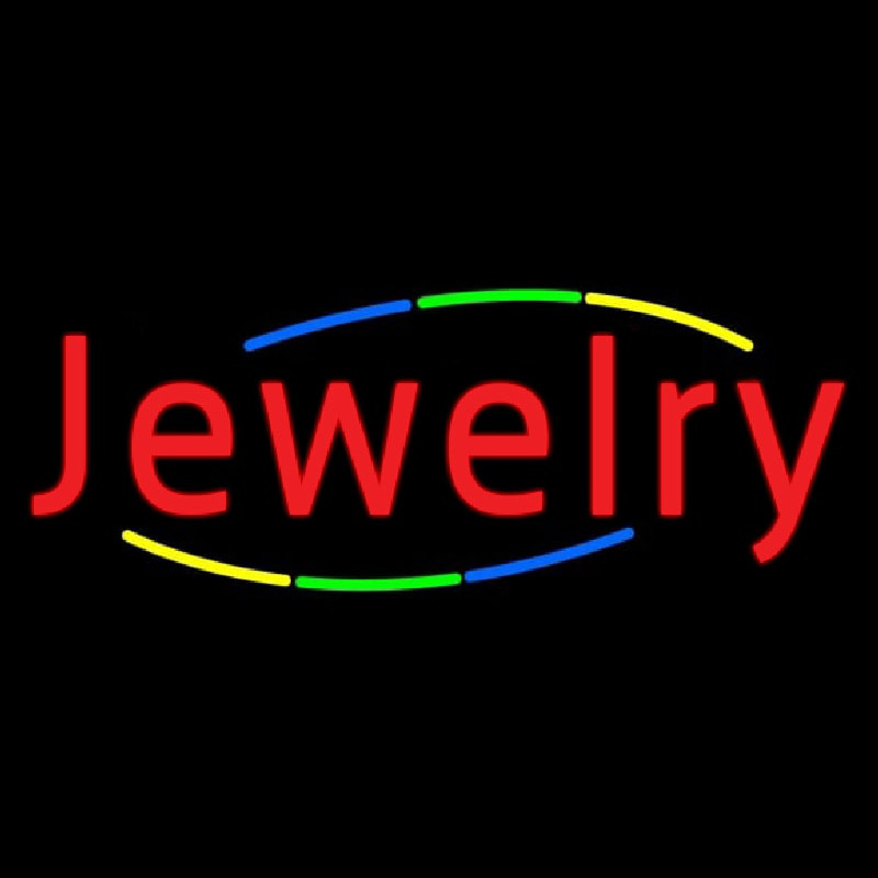 Multicolored Deco Style Jewelry Neonreclame