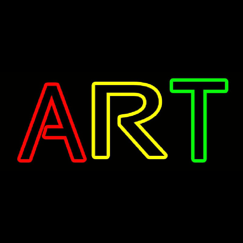 Multicolored Double Stroke Art Neonreclame