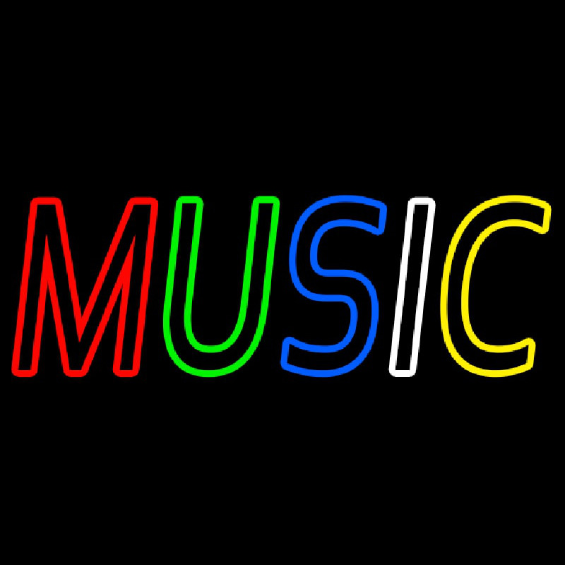 Multicolored Music Neonreclame