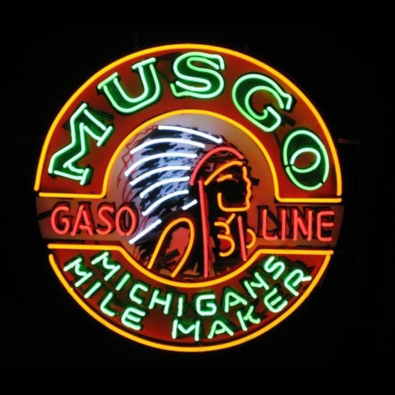 Musgo Gasoline Neonreclame