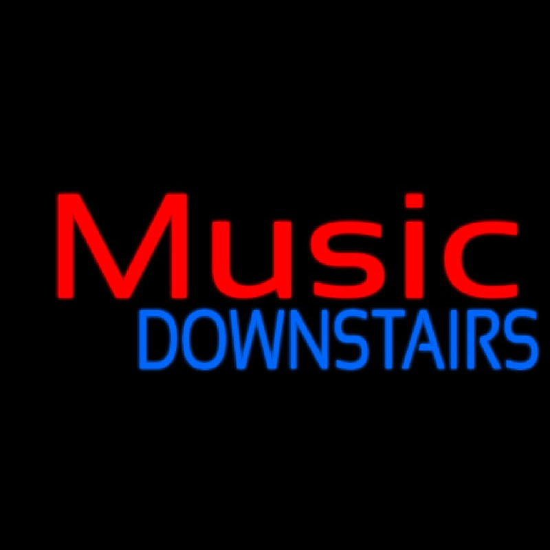 Music Red Downstairs Blue 2 Neonreclame