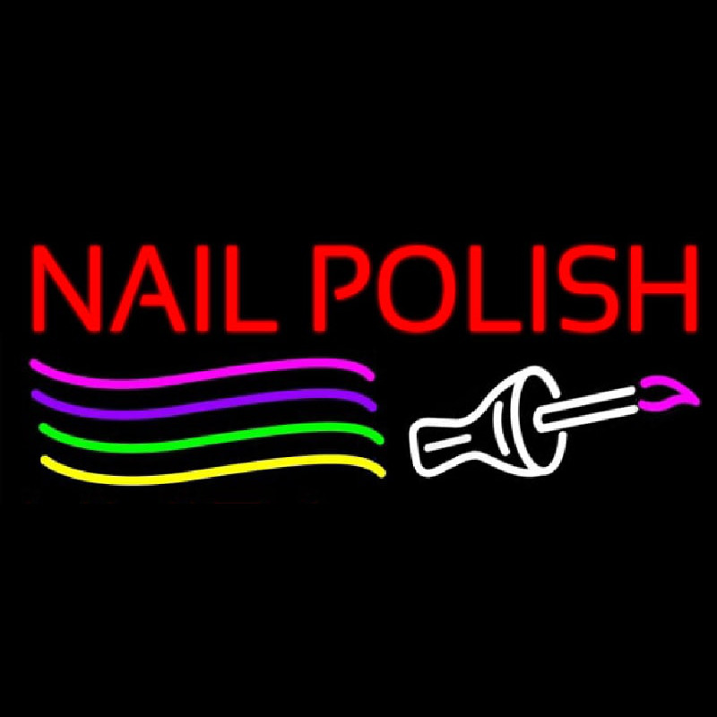 Nail Polish Brush Neonreclame