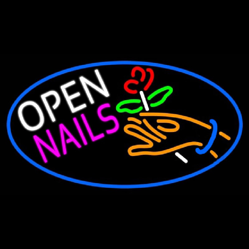 Nails Open Logo Neonreclame