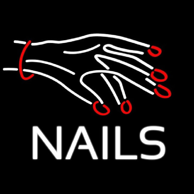 Nails With Hand Logo Neonreclame