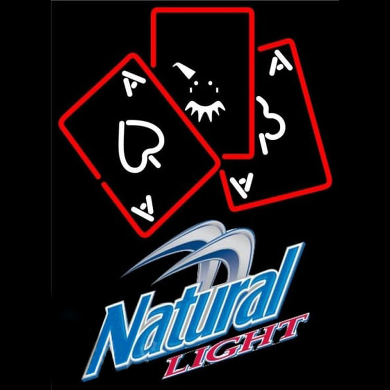 Natural Light Ace And Poker Beer Sign Neonreclame