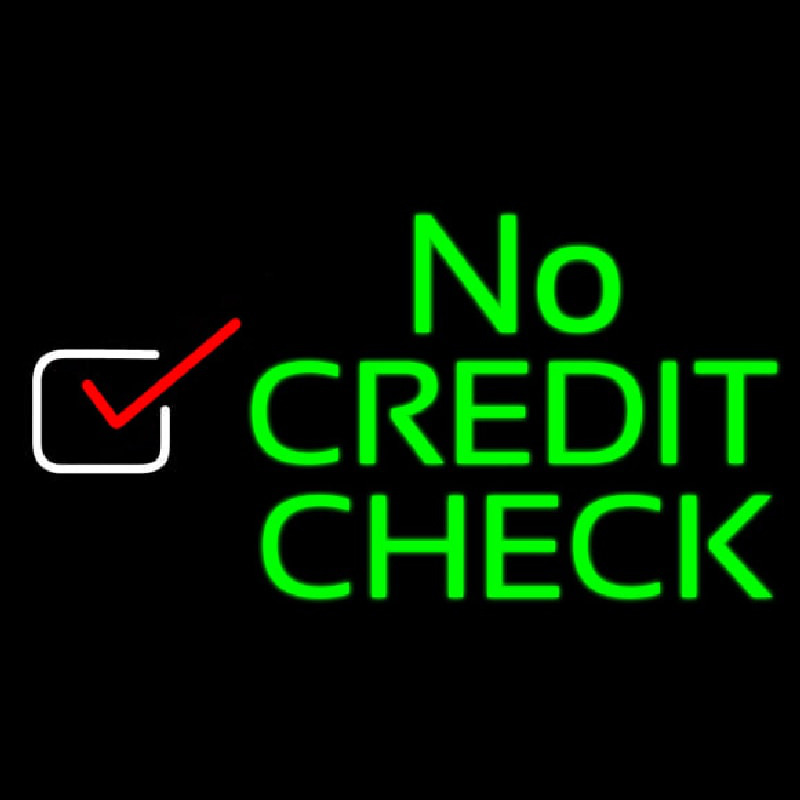 No Credit Check Neonreclame