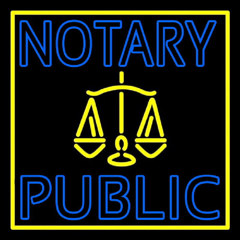 Notary Public Logo Neonreclame