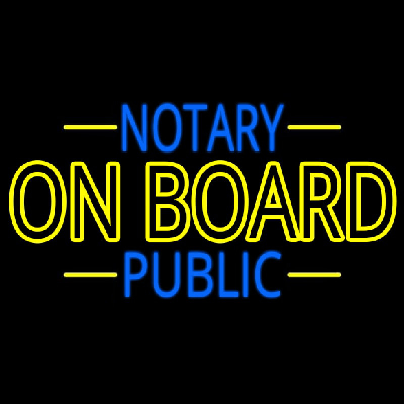 Notary Public On Board Neonreclame