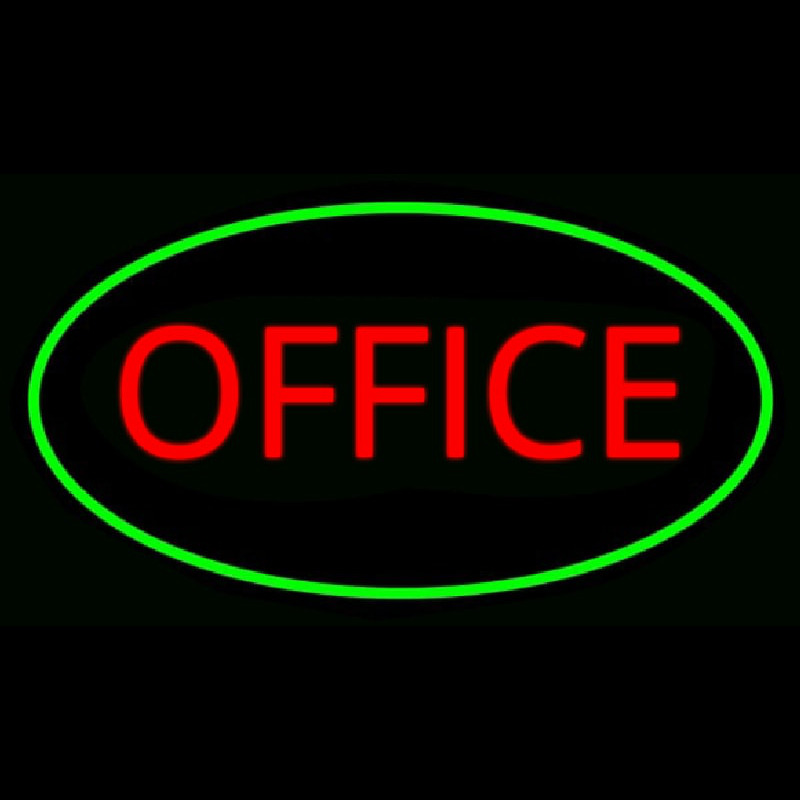 Office Oval Green Neonreclame