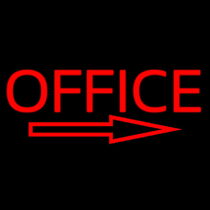 Office With Arrow Neonreclame