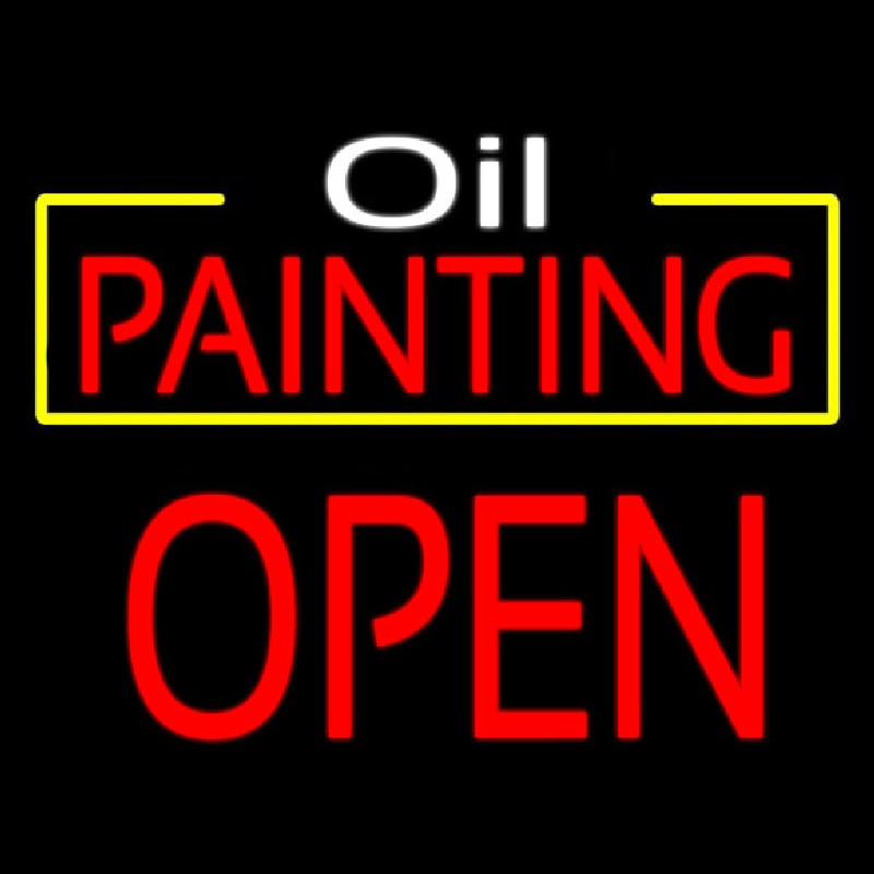 Oil Painting Block Open Neonreclame