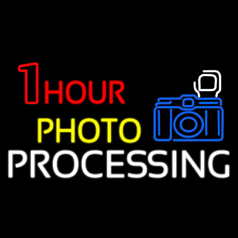 One Hour Photo Processing With Logo Neonreclame