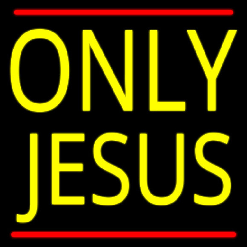 Only Jesus With Line Neonreclame