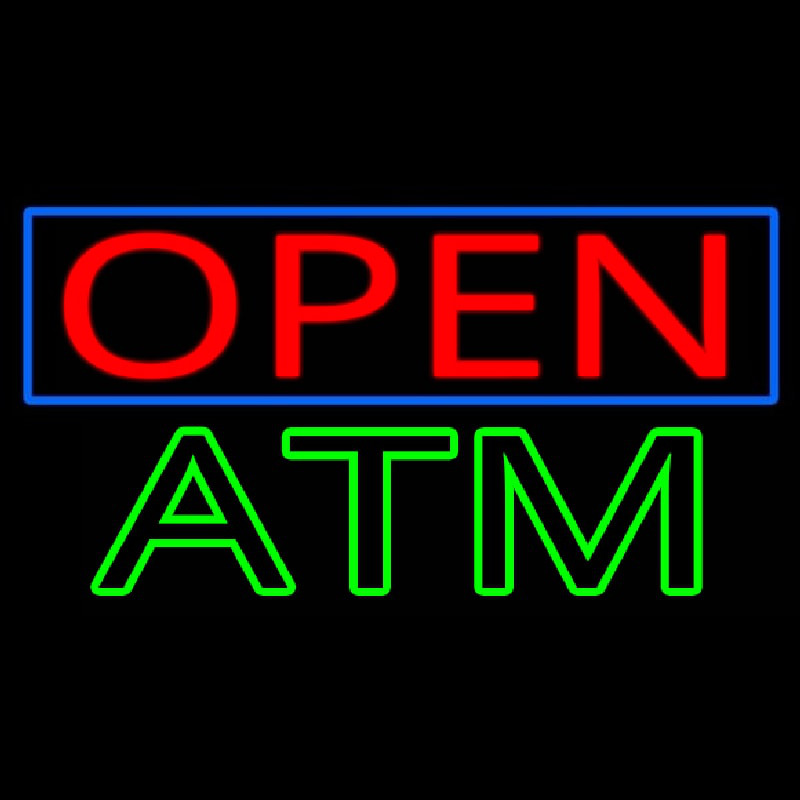 Open Atm Neonreclame