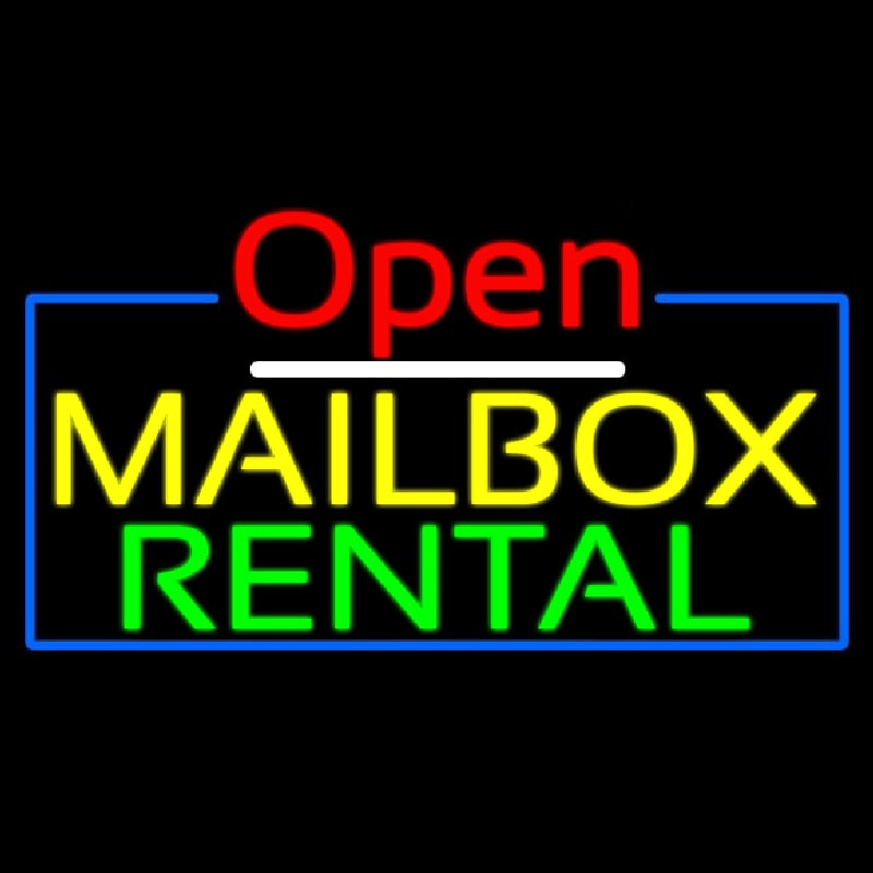 Open Mailbo  Rental Neonreclame