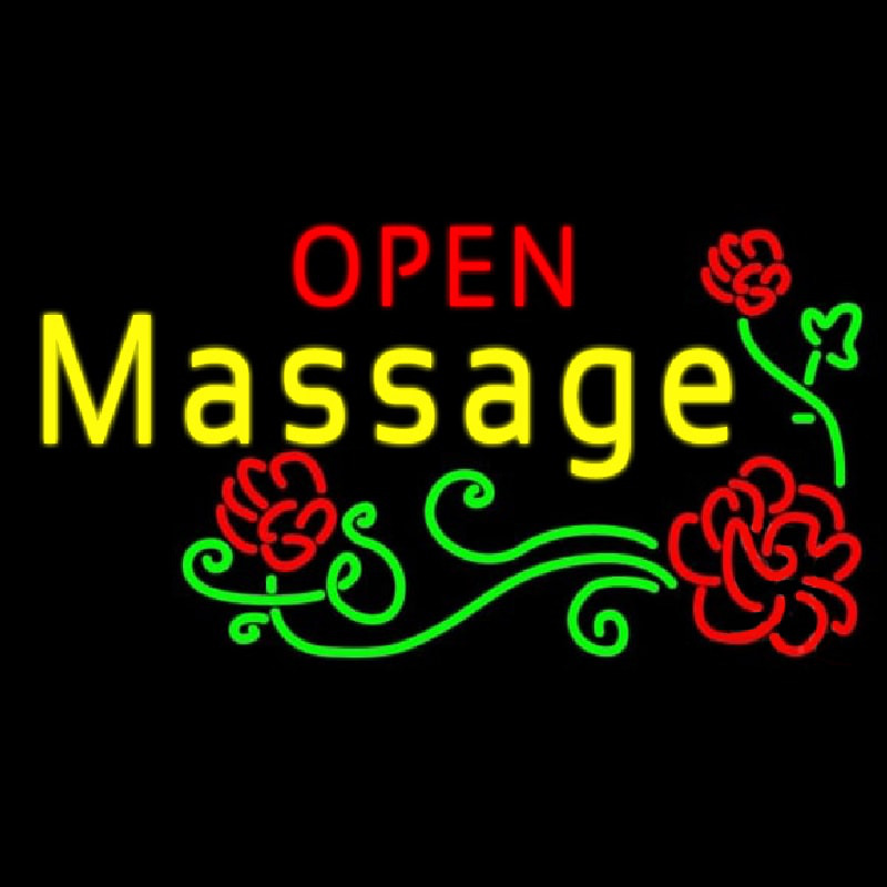 Open Massage Neonreclame