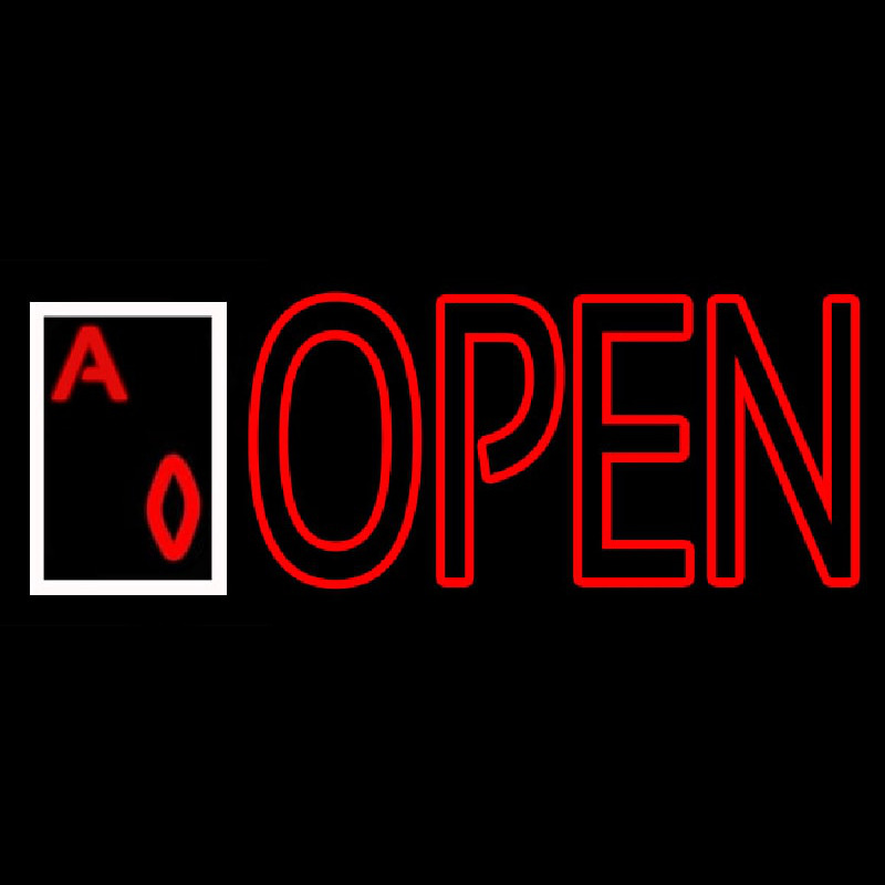 Open Royal Flush Poker Neonreclame