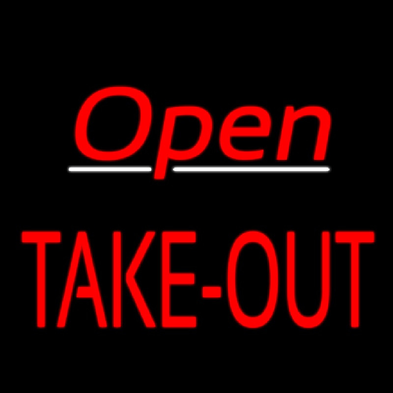 Open Take Out Neonreclame