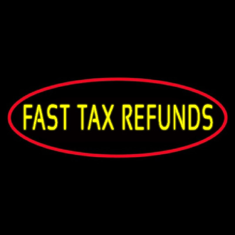 Oval Fast Ta  Refunds Neonreclame