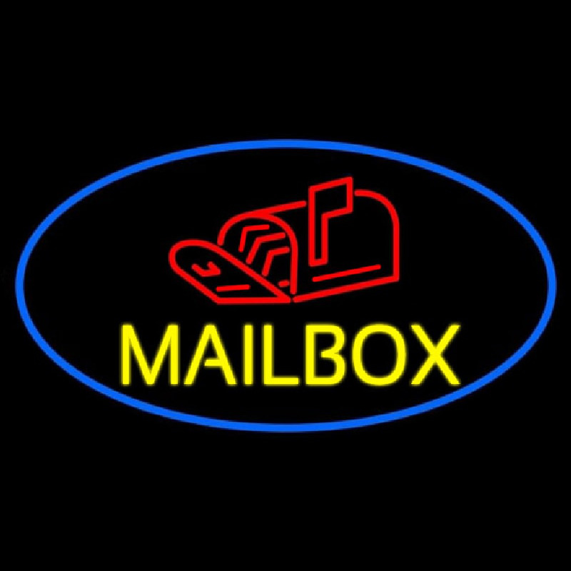 Oval Mailbo  With Logo Neonreclame