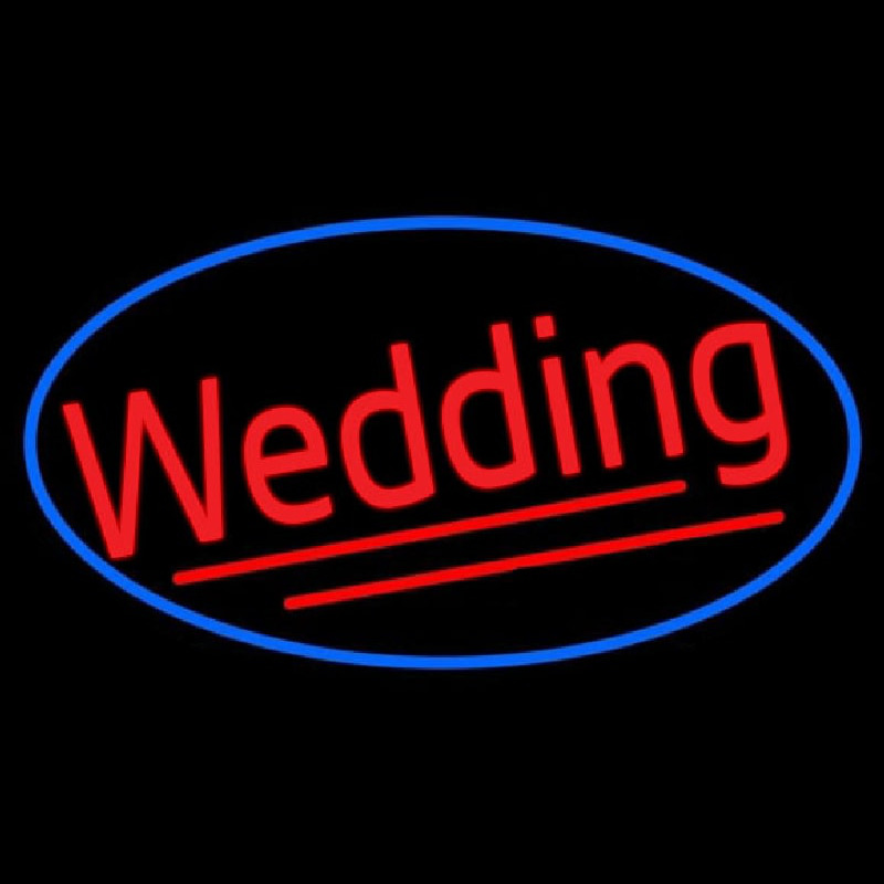 Oval Red Wedding Neonreclame