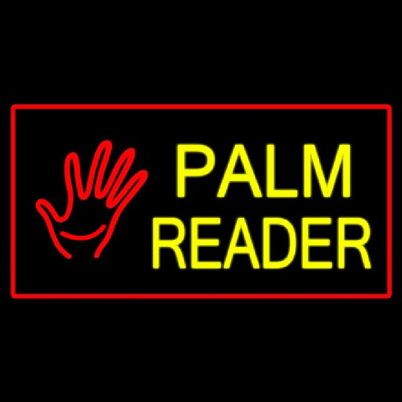 Palm Reader Logo Red Rectangle Neonreclame