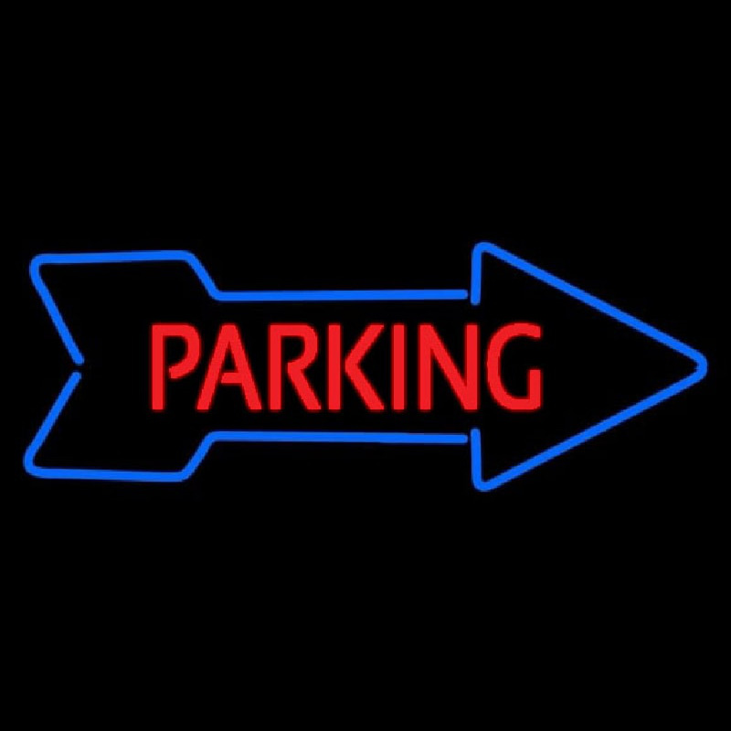 Parking With Arrow Neonreclame