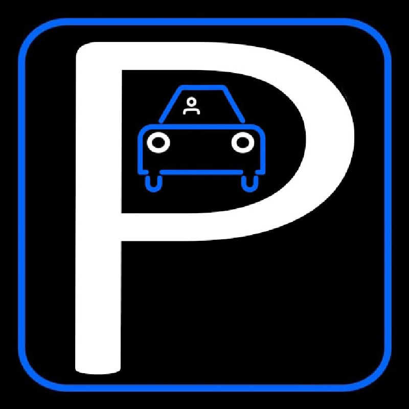 Parking With Car Neonreclame