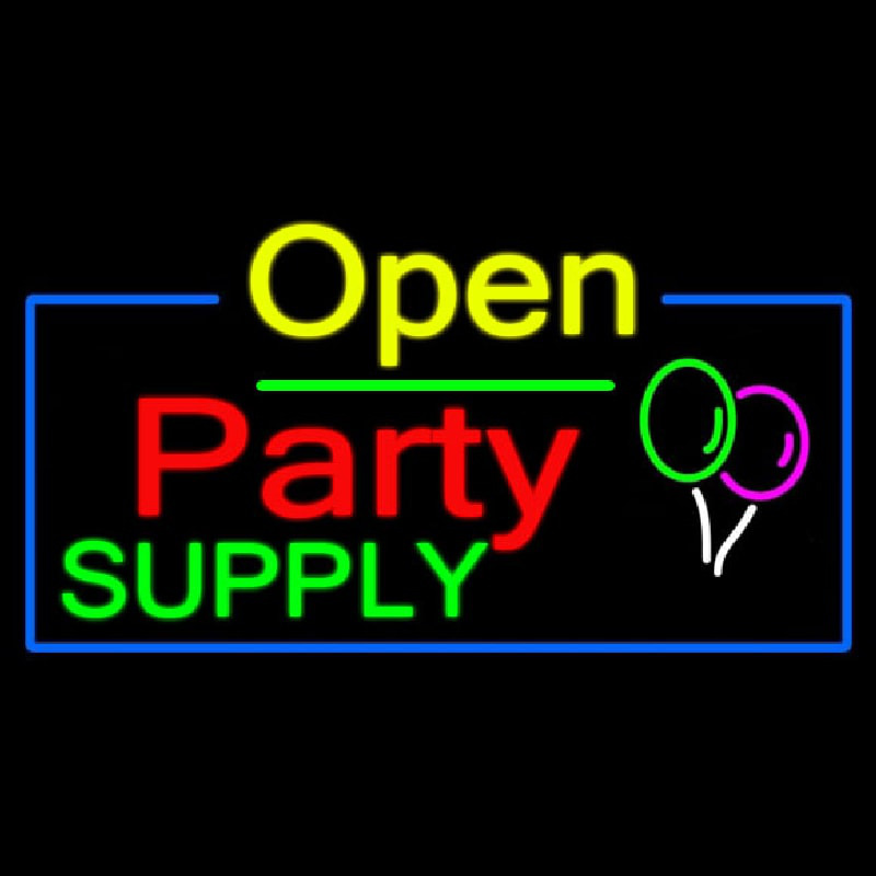 Party Supply Open Neonreclame