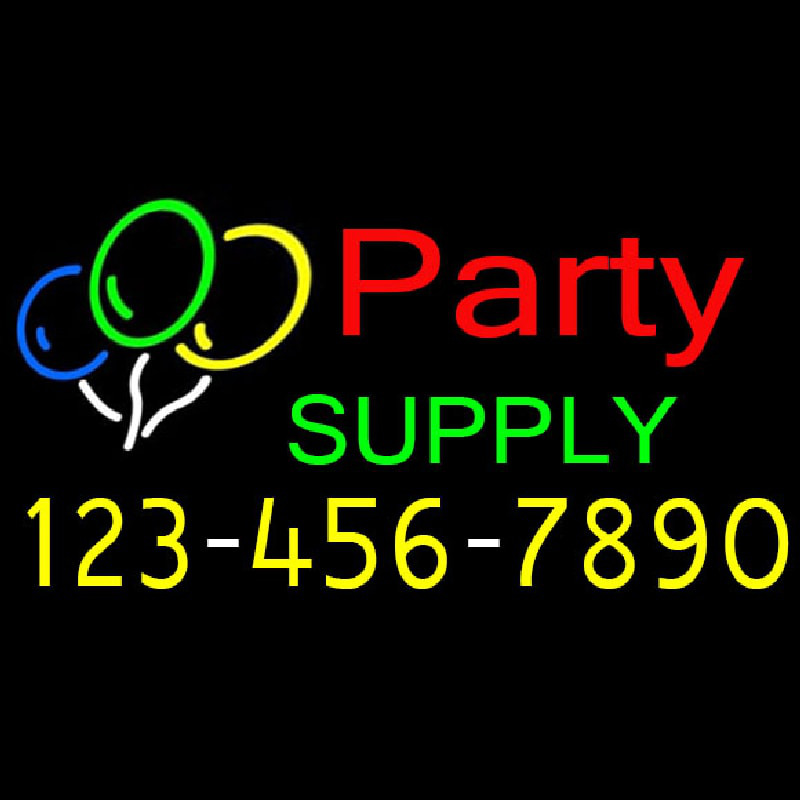 Party Supply Phone Number Neonreclame