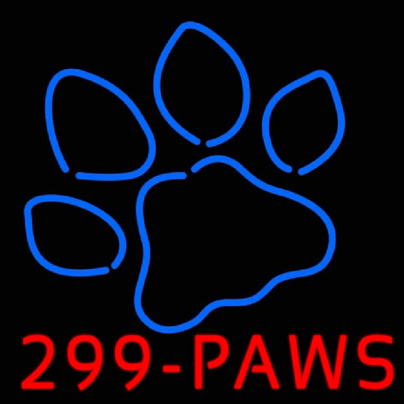 Paws With Logo Neonreclame