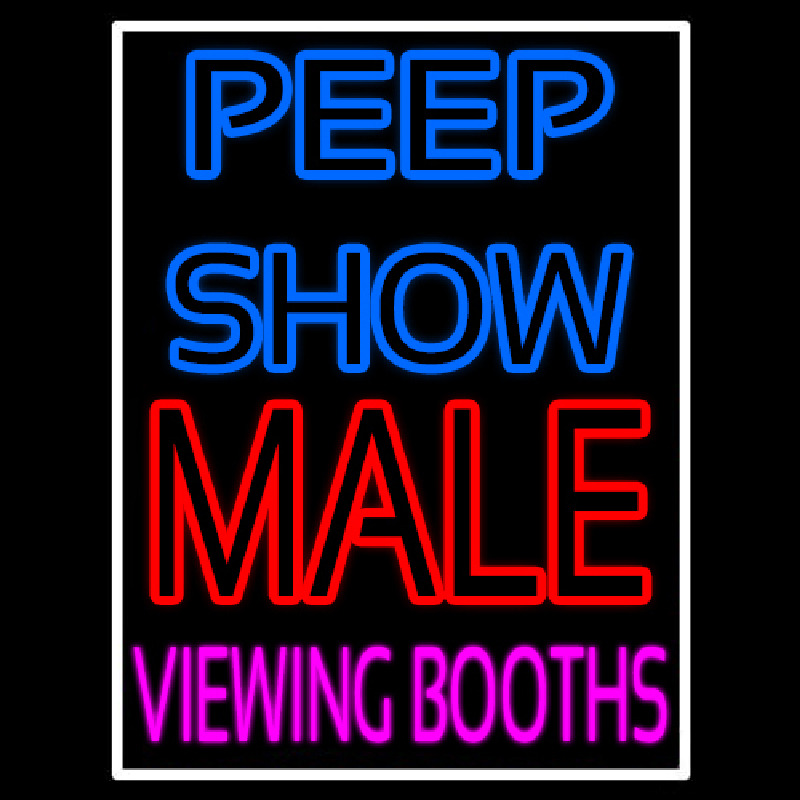 Peepshow Male Viewing Booth Neonreclame