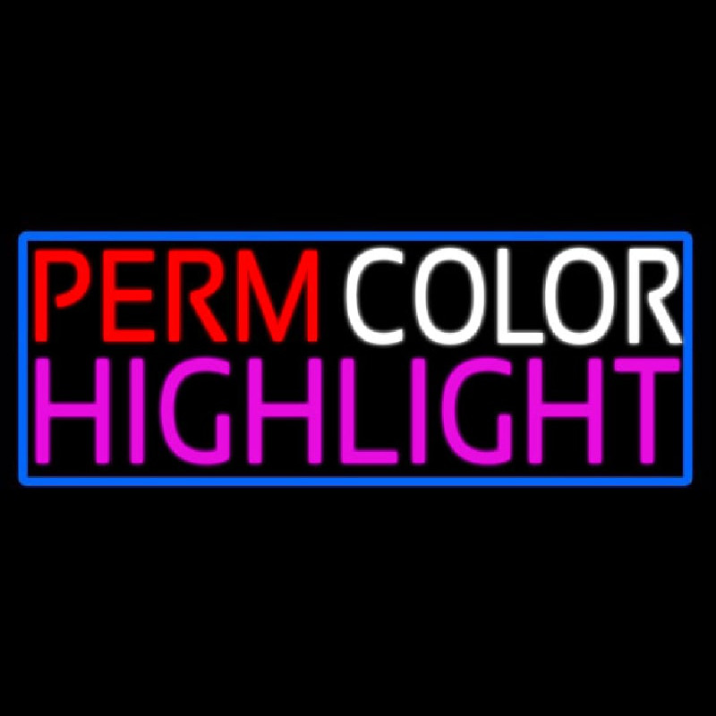 Perm Color Highlight Neonreclame