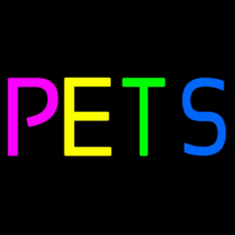 Pets Multicolored Neonreclame