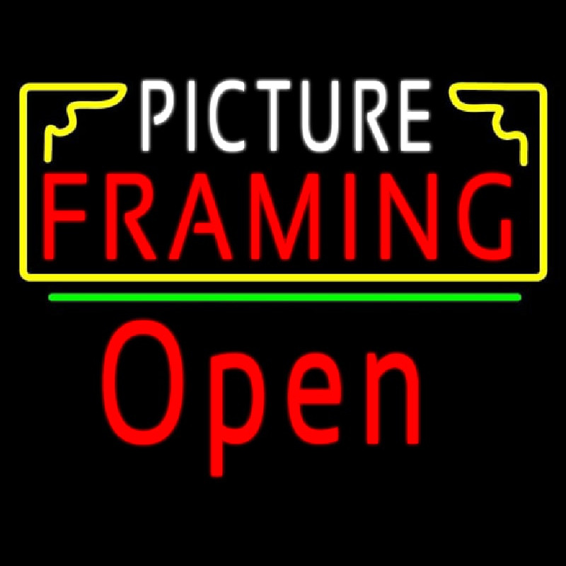 Picture Framing With Frame Open 2 Logo Neonreclame