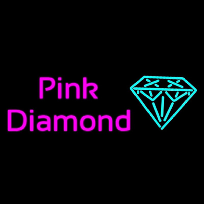 Pink Diamond Turquoise Logo Neonreclame