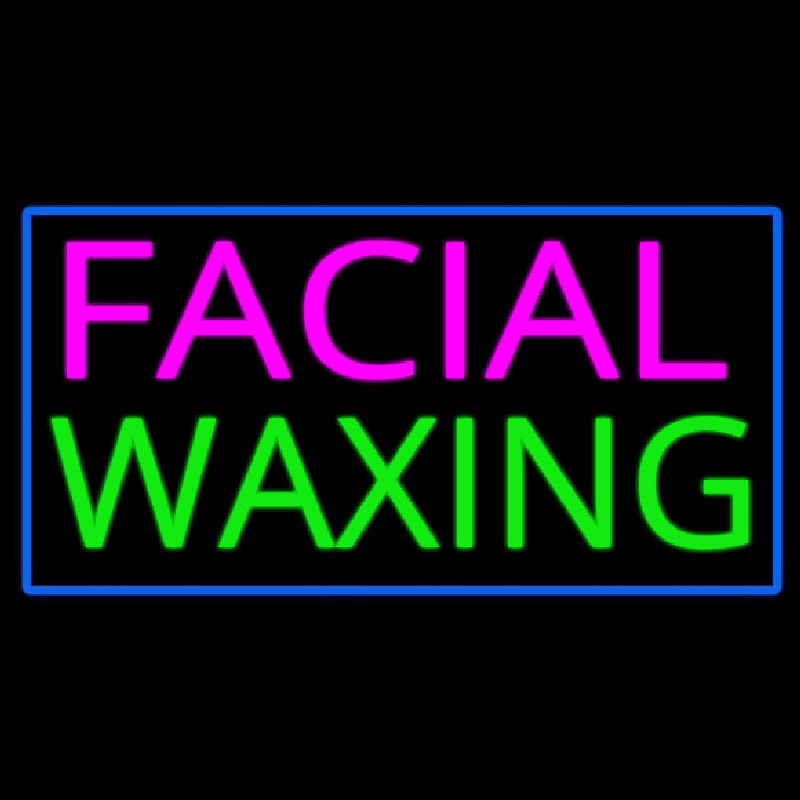 Pink Facial Wa ing Blue Border Neonreclame