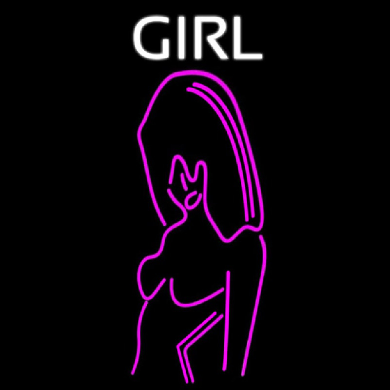 Pink Girl Strip Club Neonreclame