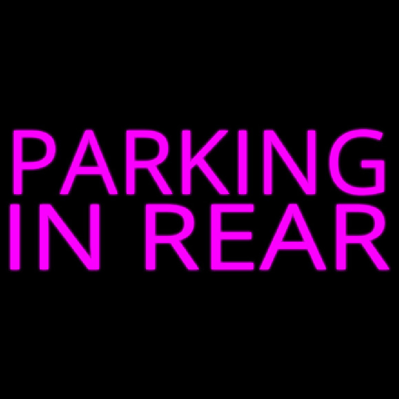 Pink Parking In Rear Neonreclame